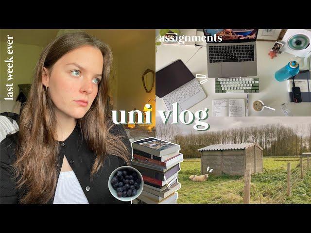 UNI VLOG | my last week as a college student, essays, being productive & journalling