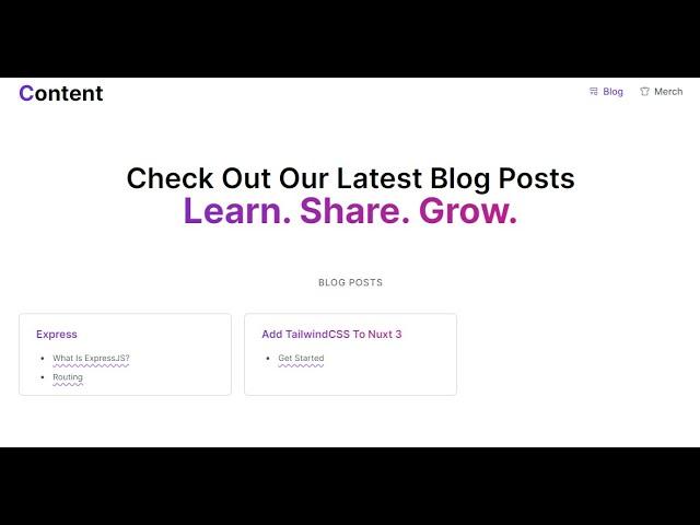 Blog & Store Website made w/ Nuxt 3 + Content v2 + TailwindCSS
