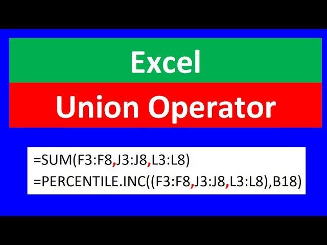 Excel Union Operator For Aggregate, Statistical & Finance Functions - Excel Magic Trick 1569