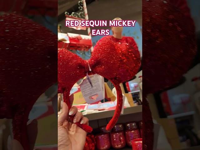 RED MICKEY EARS?!  ️ #shorts #disney #christmas #mickeyears #sequin #gingerbread