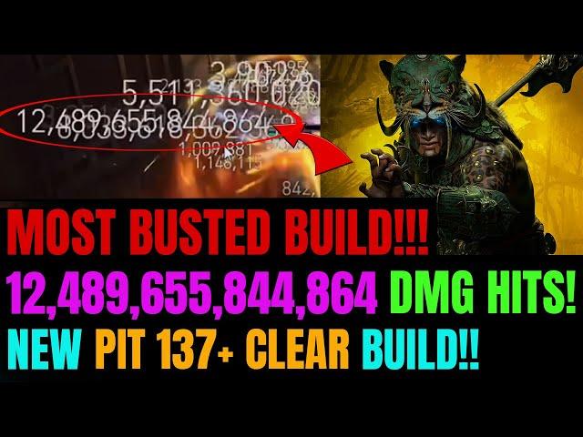 NEW 12 Trillion DMG BUSTED Pit 137+ Spiritborn Build!!