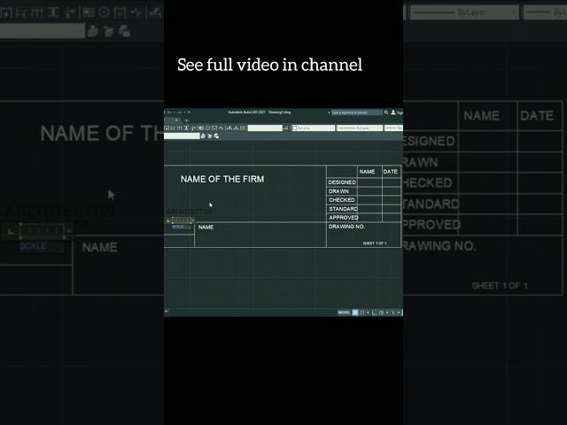 how to make title Block in #AutoCAD #manikemove
