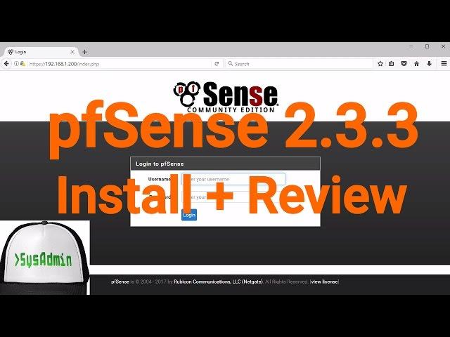 pfSense 2.3.3 Firewall Installation + Review + VMware Tools on VMware Workstation [2017]