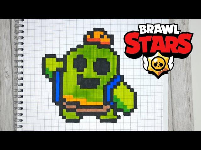 Pixel Art  : Comment Dessiner SPIKE - BRAWL STARS