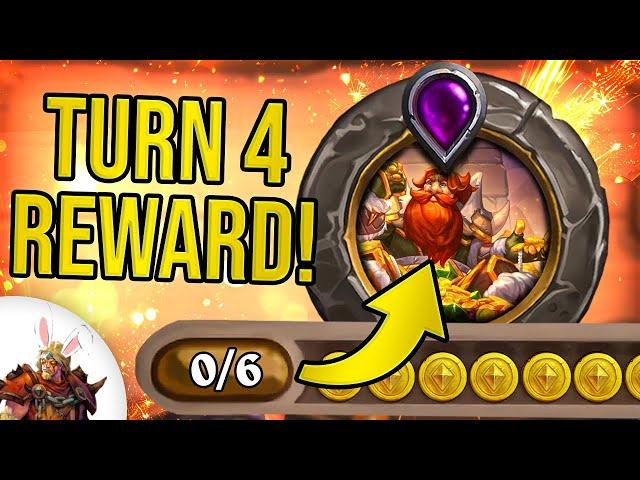 Quest REWARD on just TURN 4! | Hearthstone Battlegrounds