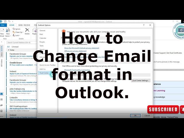 How to Change Email format in Outlook.