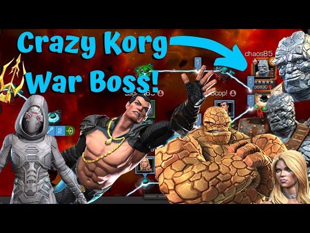 AW Aegis Nodes! Crazy Korg War Boss Fight! - Marvel Contest of Champions