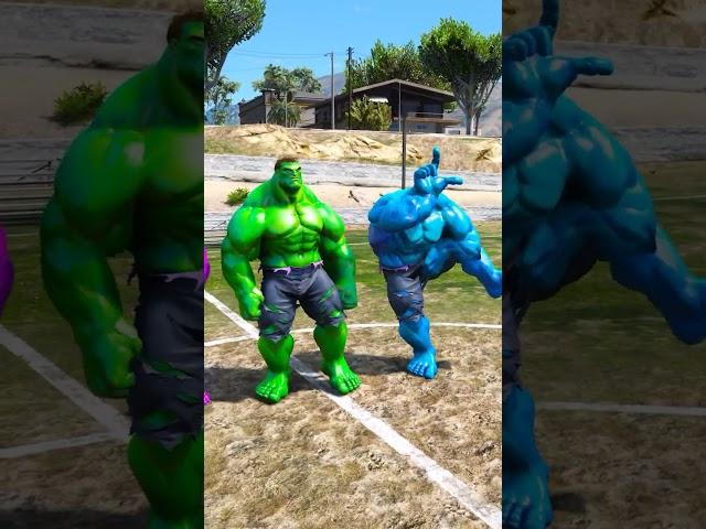 K Bigger Iron Man VS Color Hulk Which Random Team Will Win  #shorts #gta5 #hulk