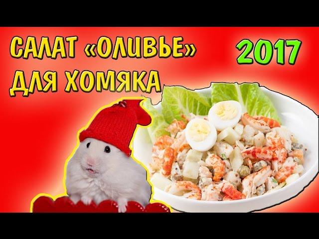 САЛАТ ДЛЯ ХОМЯЧКА / САЛАТ ОЛИВЬЕ / + ПРИВЕТЫ / САЛАТ НА НОВЫЙ ГОД  2017 / ХОМКИ / ХОМЯК