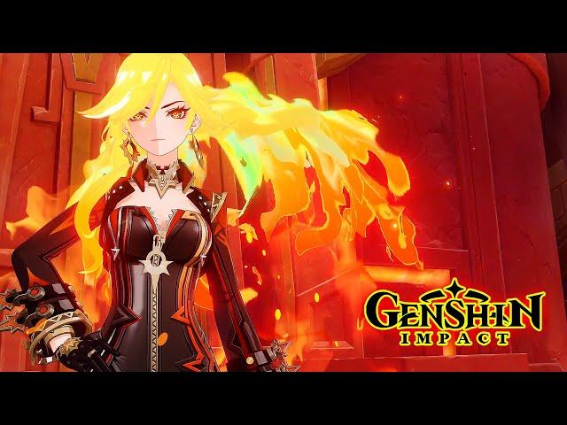 Mavuika The Pyro Archon First Appearance Cinematic Cutscene Genshin Impact 5.0