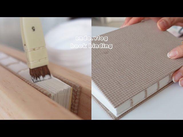 NO BGM) Making a book at home (asmr, sleeping video), book binding