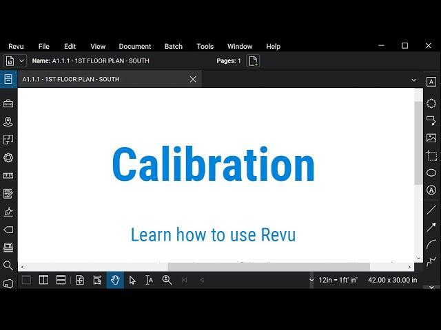 Bluebeam Revu: Calibration