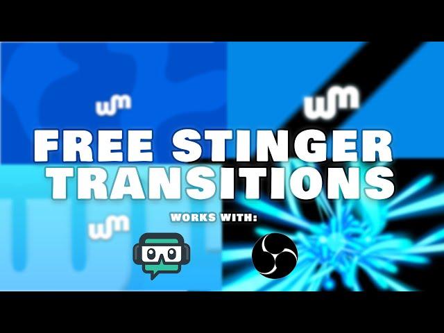 FREE STINGER TRANSITIONS || COMPATIBLE WITH SLOBS AND OBS || After Effects