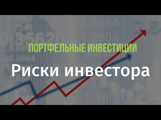 Портфельные инвестиции. Риски инвестора