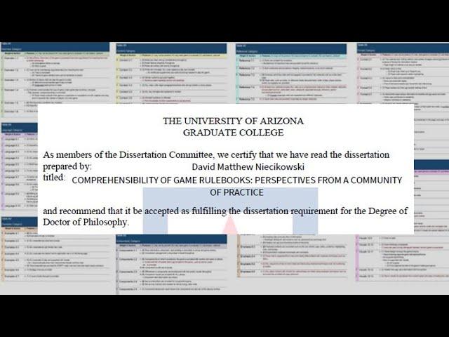 Dissertation Presentation - Comprehensibility of Game Rulebooks