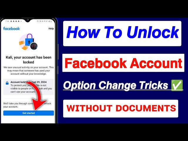 Your account has been locked facebook get started| how to unlock facebook account identity| facebook