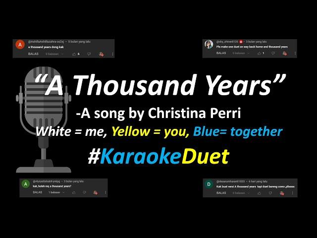 Christina Perri - A Thousand Years (Duet Karaoke Version) | Cover | #duetkaraoke #singwithme