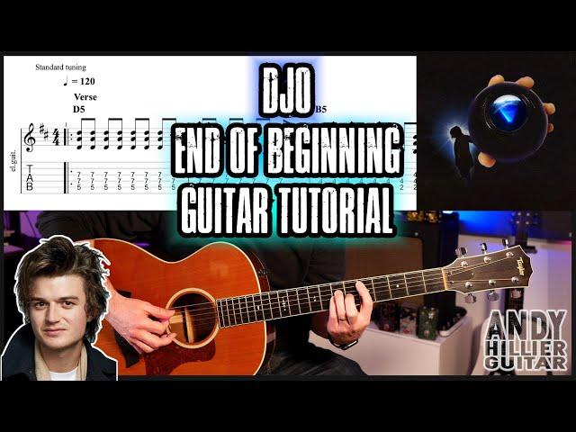 How to play Djo - End Of Beginning Guitar Tutorial (Joe Keery)