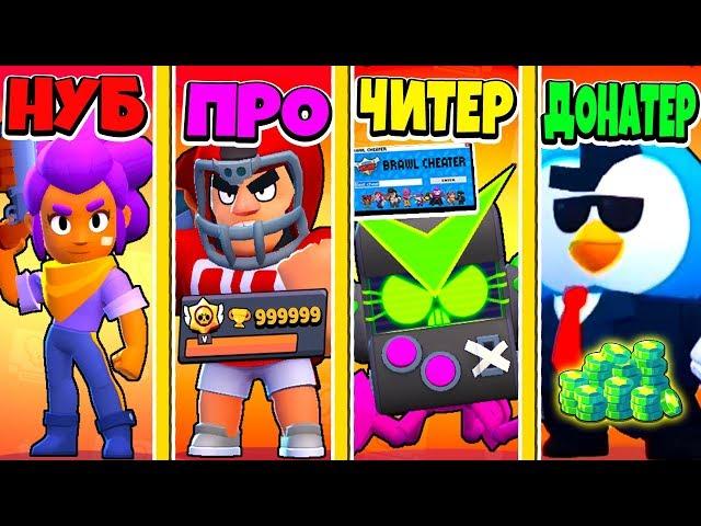 БИТВА BRAWL STARS ШТОЛЬНЯ: НУБ ПРОТИВ ПРО ПРОТИВ ЧИТЕР ПРОТИВ ДОНАТЕР! BRAWL STARS