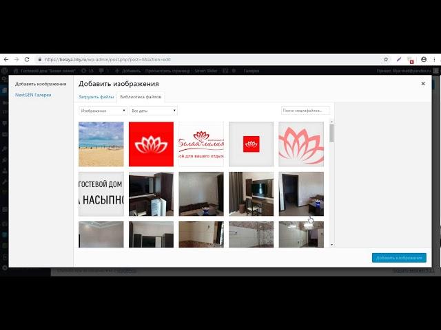 Редакция сайта на Wordpress (сайт гостевого дома)
