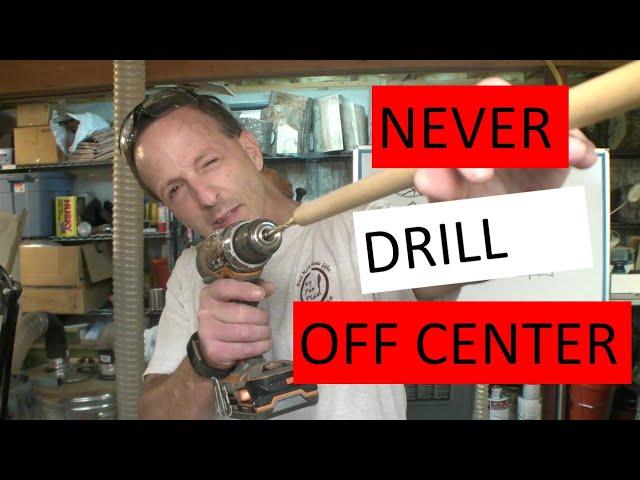 This woodworking tip will demonstrate drilling right down the center