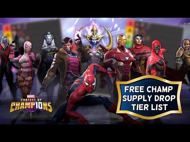 Supply Drop 10x10 FREE Champ Tier List | The Best to Rank | Marvel Contest of Champions