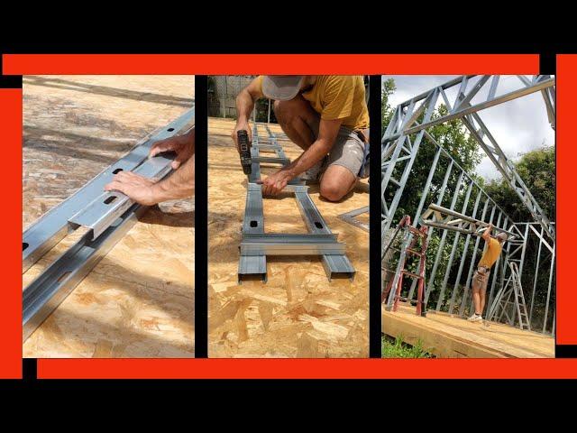  How to Assemble 5m Trusses with Drywall Profiles  Steel framing