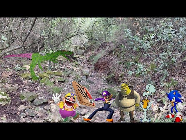 Wario & Friends Dies In Each Other's Arms By Infected Allosaurus While Eating Pizza Hut