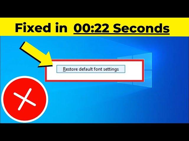 How to Restore Default Font Settings In Windows 10 | 2024