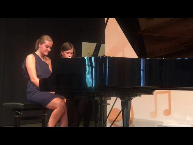 Johanna Sophie Meisel, Klavier und Pauline Emma Meisel, Klavier - J Chr  Bach, Sonate A Dur 1