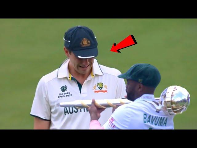 Pat Cummins couldn't hold his Tears when Temba Bavuma did this during WTC final victory Celebration