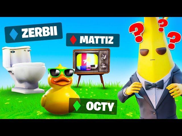 CHI SI NASCONDE MEGLIO VINCE 10.000 V-BUCKS!  CHALLENGE con MATTIZ ZERBI E OCTY - FORTNITE