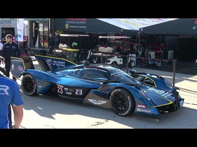 Aston Martin Valkyrie AMR-LMH V12 Start Up and On Track at Sebring