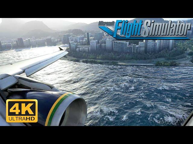 (4K) Flight Simulator 2023 - MAXIMUM GRAPHICS - A320 - SANTOS DUMONT Landing