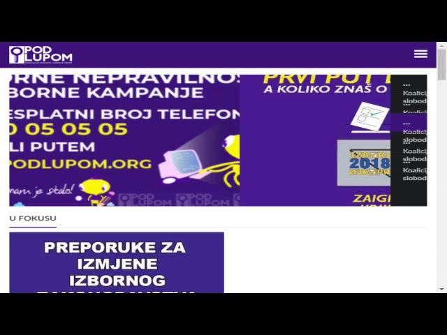 Koalicija "Pod lupom" Live Stream