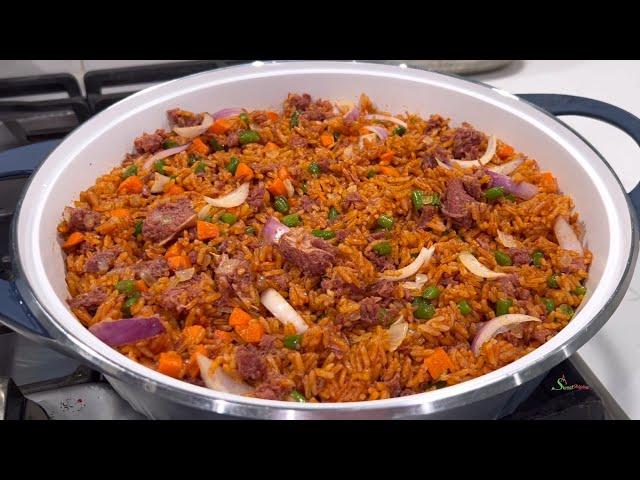 How To Make The Authentic Ghana Corned Beef Jollof Rice | This Jollof Rice Recipe Is A Game Changer