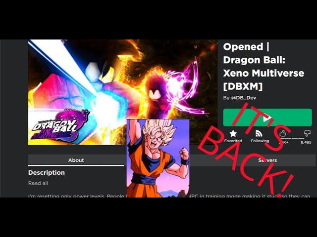 Dragon ball Xeno Multiverse IS BACK (*NEW* DB Roblox Game)