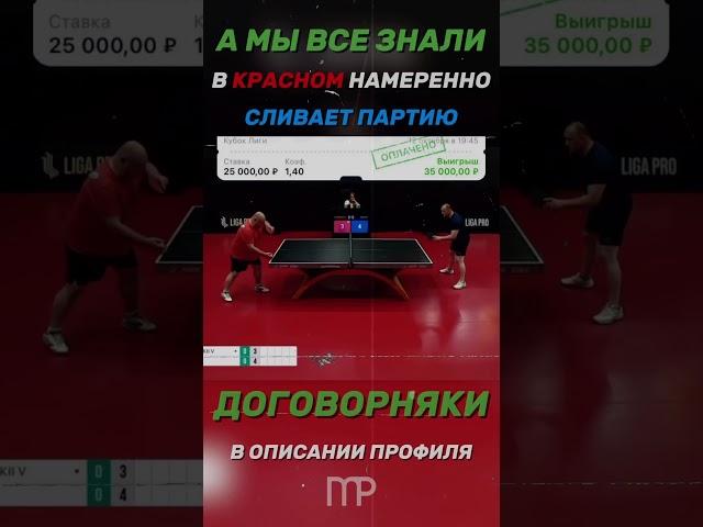 Как вычислить договорной матч в теннисе. #tabletennis #теннис #настольныйтеннис #пингпонг