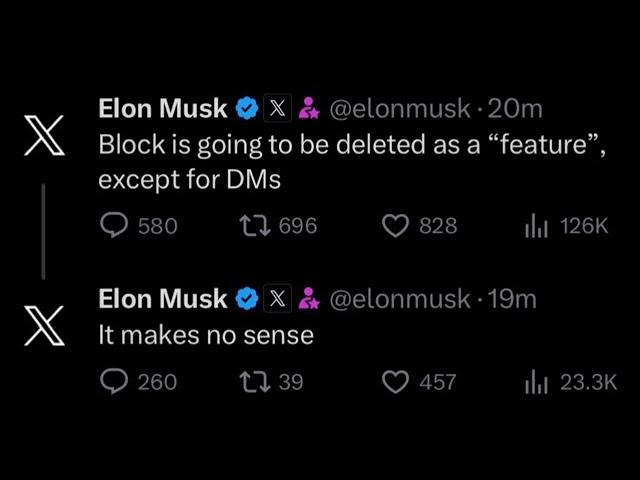 Elon Musk wants to get rid of "blocking" on Twitter...