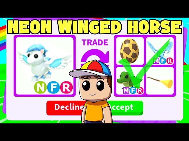 I traded my NEON WINGED HORSE (adopt me)!