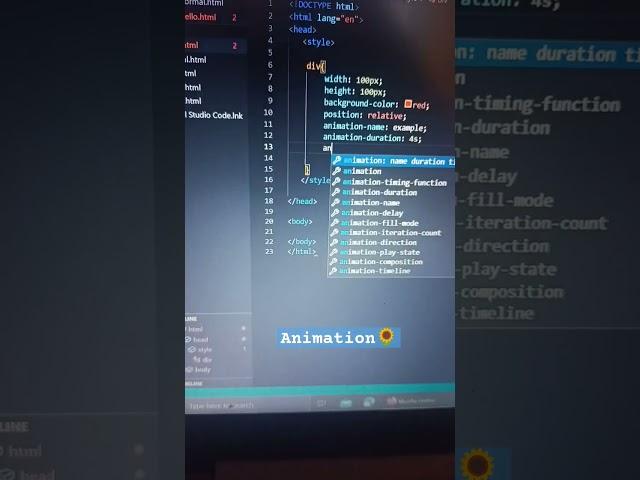 Creating Animation using CSS HTML languages #coding #frontend #viral #programmer #programming