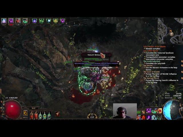 Path of Exile: Leveling Servant of Arakaali SRS Shadow día 9 Legacy of Phrecia #pathofexile #poe