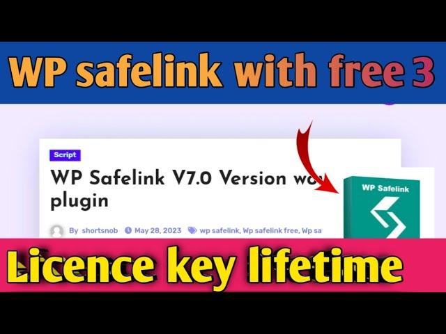 wp safelink plugin with licence key lifetime, AdLinkFly+ URL shortener, earn money