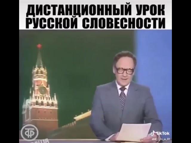 Дистанционный урок русской словесности