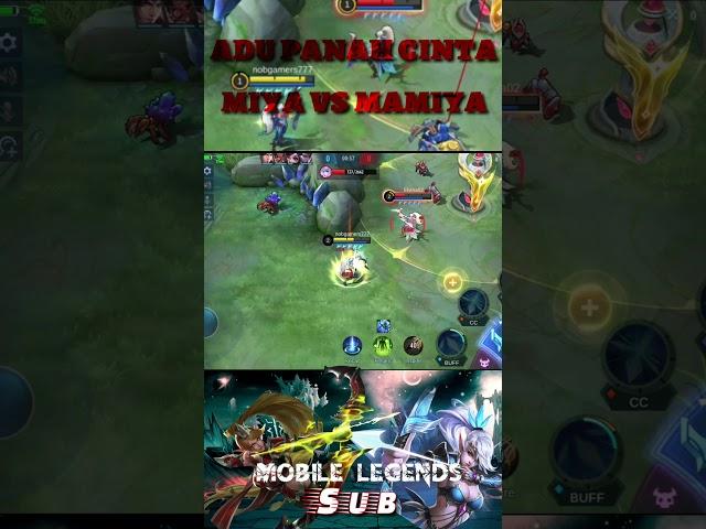 battle miya goldliner vs kembaran #mobilelegends #shorts