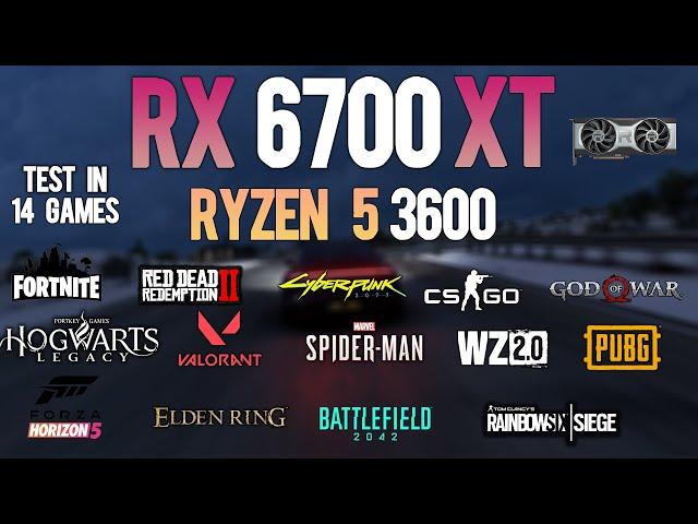 RX 6700 XT + Ryzen 5 3600 : Test in 14 Games - RX 6700XT Gaming