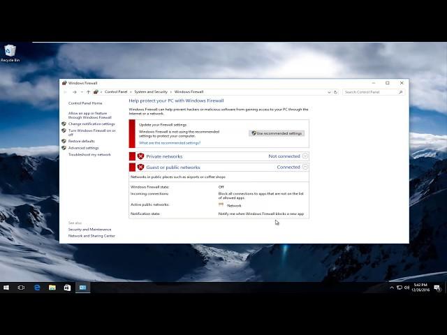 How To Turn On/Off Windows Firewall In Windows 10