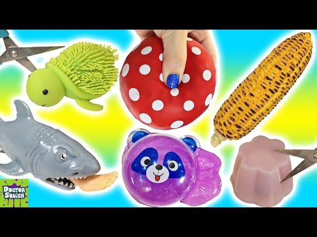 What's Inside Squishy Foot Eating Shark! Homemade Stress Ball Sparkle Putty