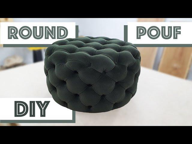 Round pouf | LAYOUT capitoné | DIY furniture