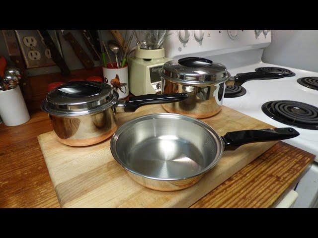 Ekcoware Copper Clad Cookware Gift Set from 1955 and First Use